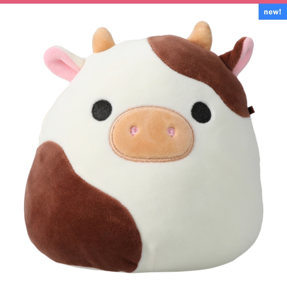 Plush Cow Stuffed Toy - Brown & White Cute Cow Plush